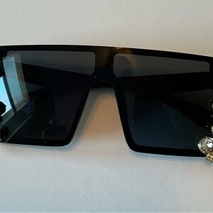 Black Embellished Sunglasses